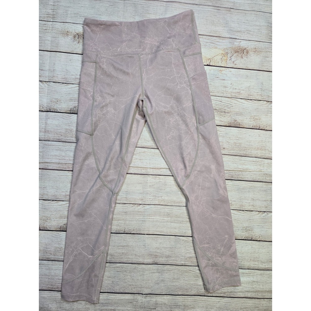Women's Zyia Active Print Light N Tight Hi Rise Leggings Size 6-8  Pink Athletic